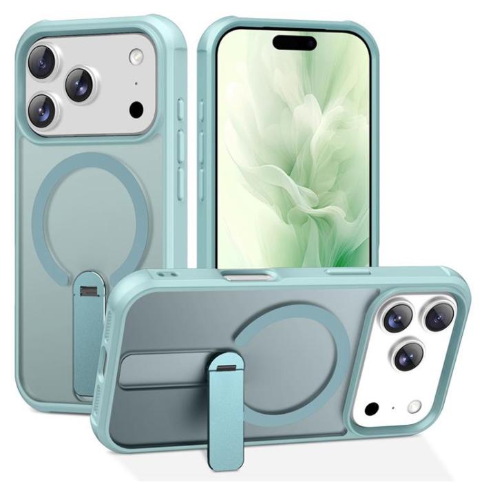 A-One Brand - iPhone 17 Pro Max Mobilskal MagSafe Kickstand - Lake Blå