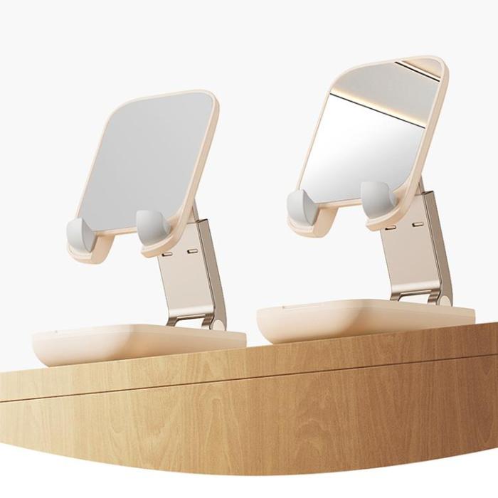 BASEUS - Baseus Mobilhållare Seashell Series med Mirror - Beige