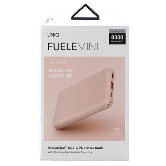 UNIQ - UNIQ Powerbank 8000mAh 18W USB-C Fuele Mini - Rosa
