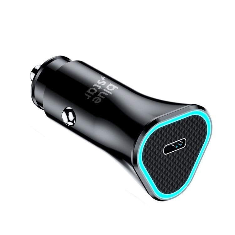 Blue Star Billaddare 20W USB-C PD QC 3.0 AFC - Svart | 505295 | AlltMobil