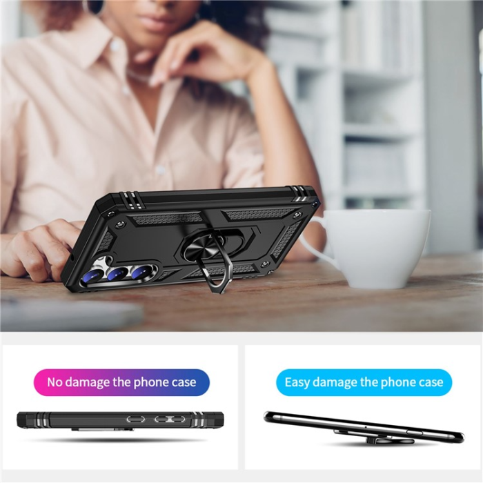 OEM - Galaxy S23 Skal Ringhållare Kickstand - Svart