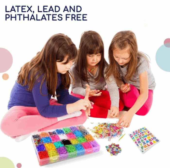 A-One Brand - Loom bands pysselset - 28 olika färger - 11000 st