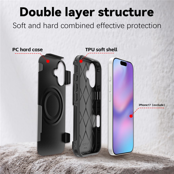 A-One Brand - iPhone 17 Mobilskal MagSafe PC + TPU Anti-drop - Svart