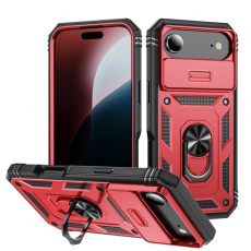 A-One Brand - iPhone Air Mobilskal Slide Camshield Kickstand - Röd