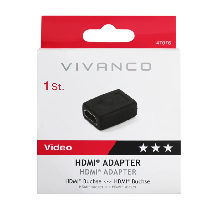 UTGATT1 - Vivanco Adapter HDMI A Hona - Svart