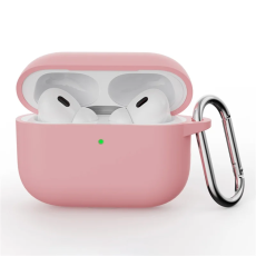 A-One Brand - Airpods Pro 3 Skal Silikon med Karbinhake - Rosa