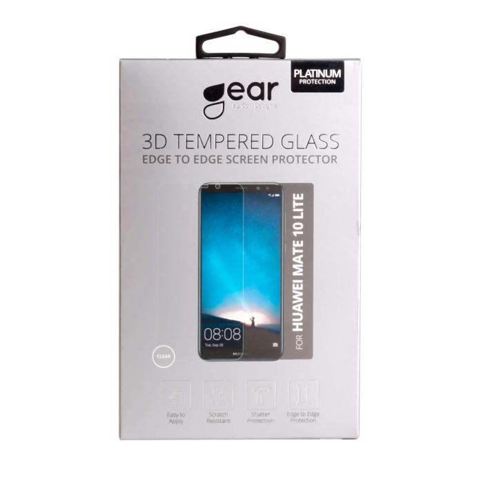 UTGATT1 - GEAR Härdat 3D Glas till Huawei Mate 10 Lite Edge to Edge - Transparent