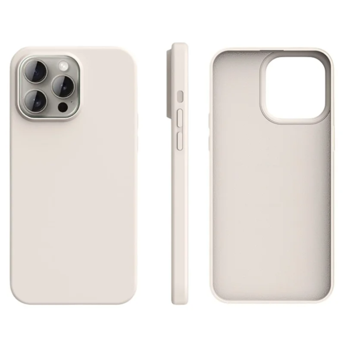 A-One Brand - iPhone 15 Pro Mobilskal Ultra Thin Silikon - Antique Vit