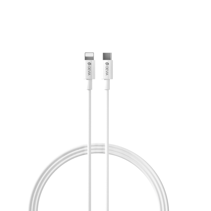 Devia - Devia Väggladdare 20W USB-C + USB-C Till Lightning Kabel - Vit