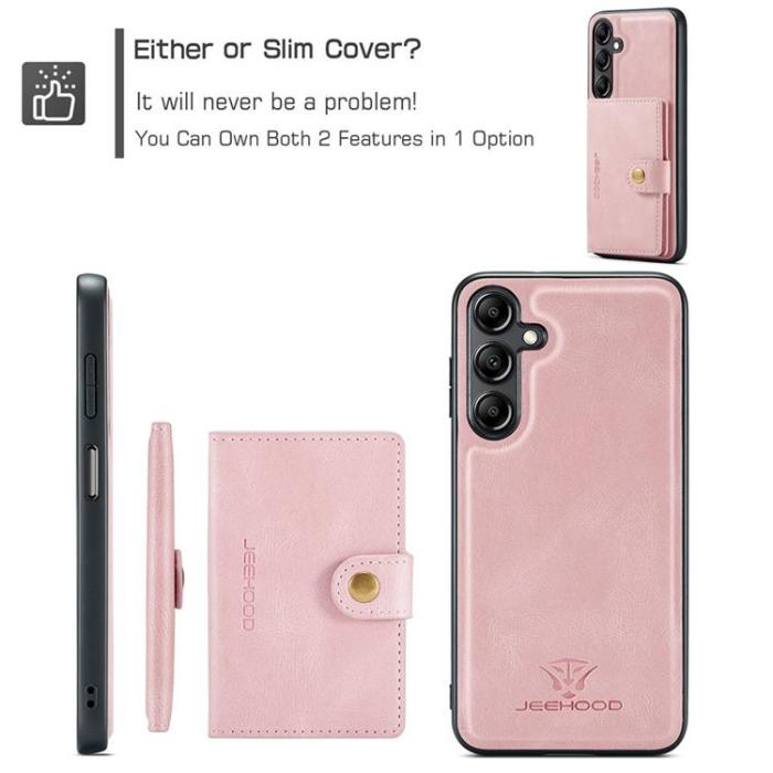 OEM - JEEHOOD Samsung Galaxy A14 4G/5G Mobilskal KonstLäder - Rosa