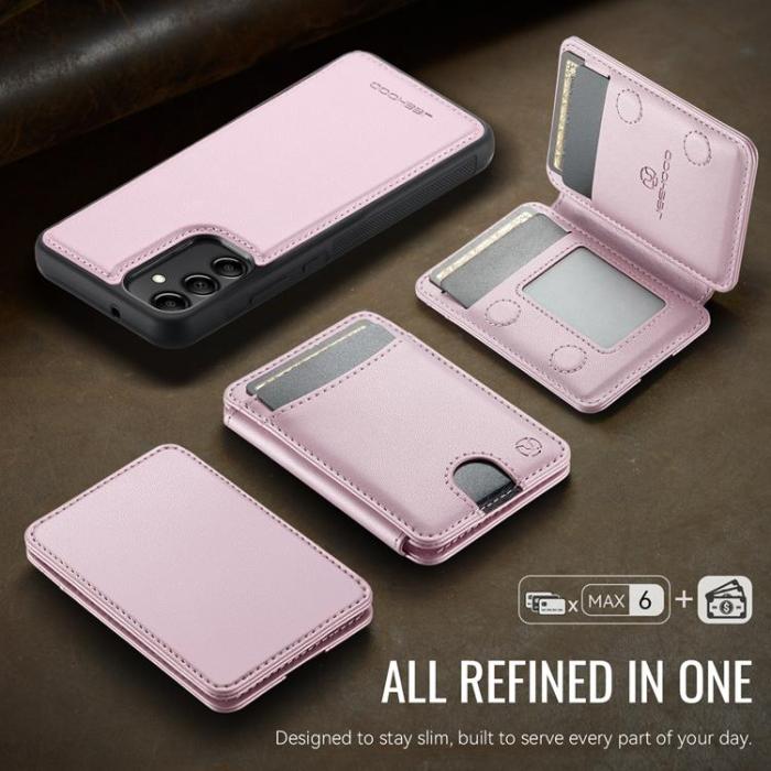 OEM - JEEHOOD Samsung Galaxy A34 5G Mobilskal KonstLäder - Rosa