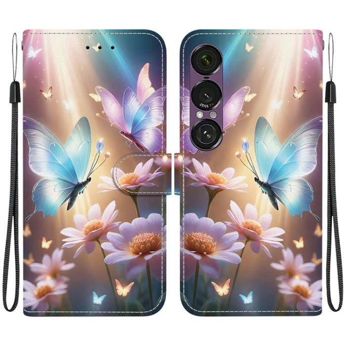 A-One Brand - Sony Xperia 1 VII Plånboksfodral med Lanyard Printing - Flerfärgad