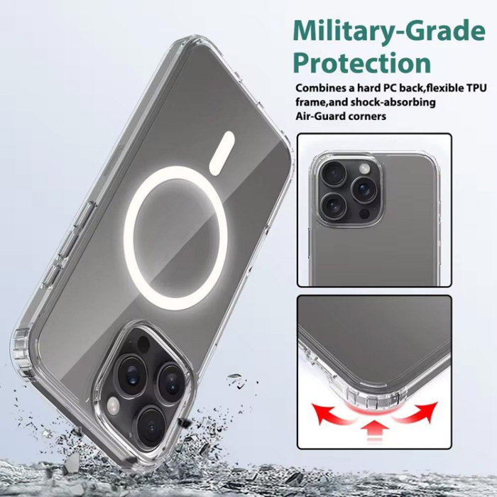 OEM - iPhone 16 Pro Mobilskal MagSafe Anti Shock 1.5 mm - Transparent