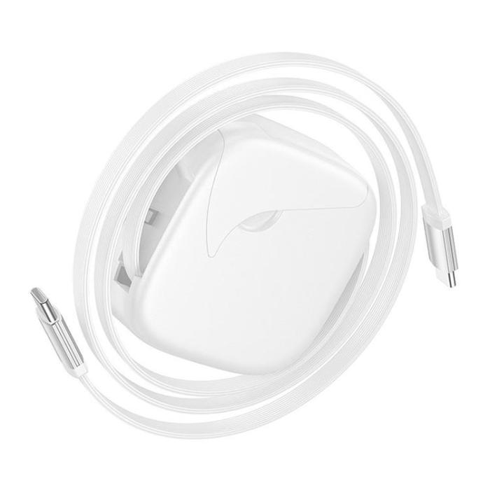 Hoco - Hoco Allt-i-ett Infällbar Laddningsdatakabelsats 60W 0.95m U140 - Vit