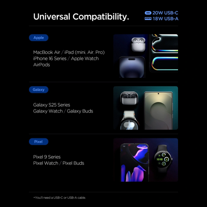 Spigen - Spigen 2-Port Nätverk Laddare 20W ESSENTIAL EE202EU - Vit