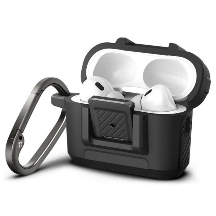 UTGATT - Spigen Airpods Pro 1/2 Skal Lock Fit - Svart