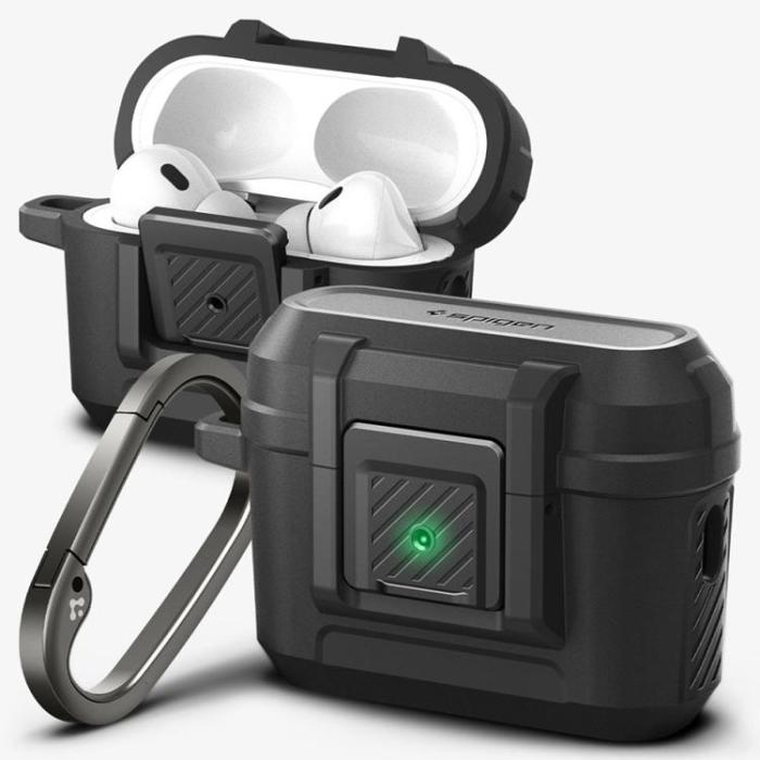 UTGATT - Spigen Airpods Pro 1/2 Skal Lock Fit - Svart