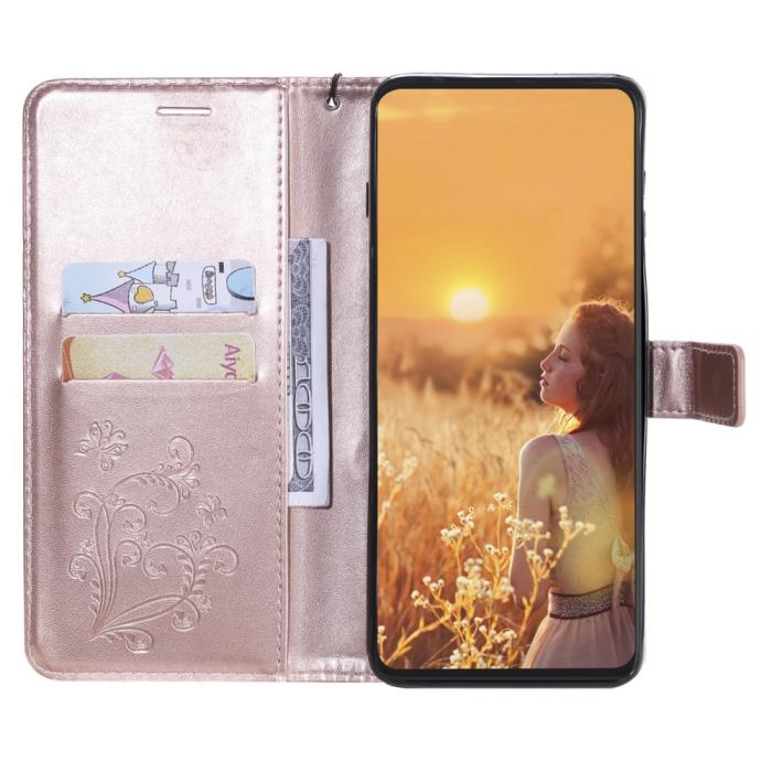 OEM - Fjärilar Plånboksfodral iPhone 13 Pro Max - Rose Gold