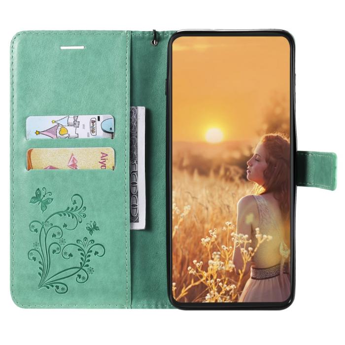 OEM - Fjärilar Plånboksfodral iPhone 13 Pro Max - Turkos