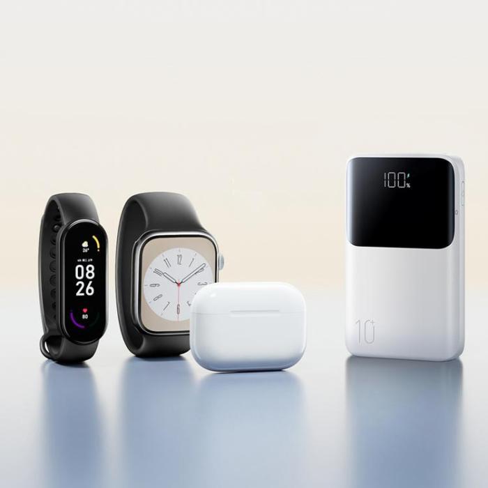 Joyroom - Joyroom Mini Powerbank 10000 mAh 22.5W med Display JR-QP191 - Vit