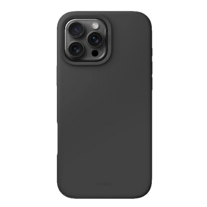 UNIQ - Uniq iPhone 16 Pro Mobilskal Magsafe Lino Hue - Charcoal Grå