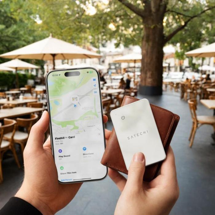 Satechi - Satechi FindAll Plånbokskort med Find My Tracker - Sand