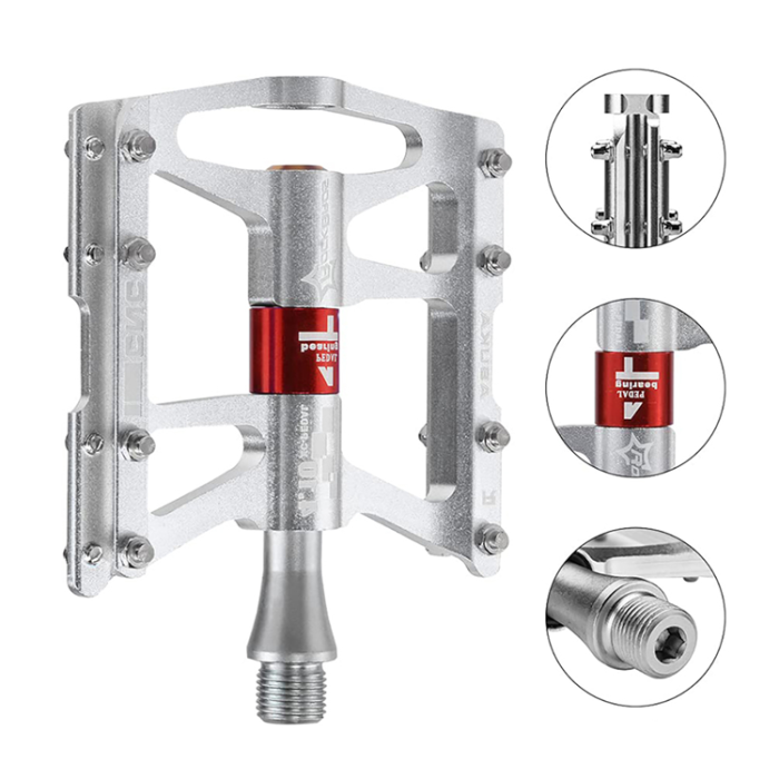 Rockbros - Rockbros Bearing Cykelpedalset JT410 - Silver