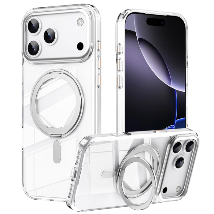 A-One Brand - iPhone 17 Pro Max Mobilskal MagSafe Kickstand Matte - Silver
