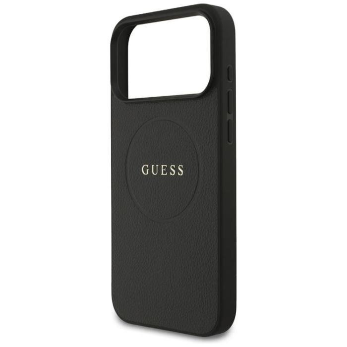 Guess - Guess iPhone 17 Pro Max Mobilskal MagSafe Grained Ring - Svart