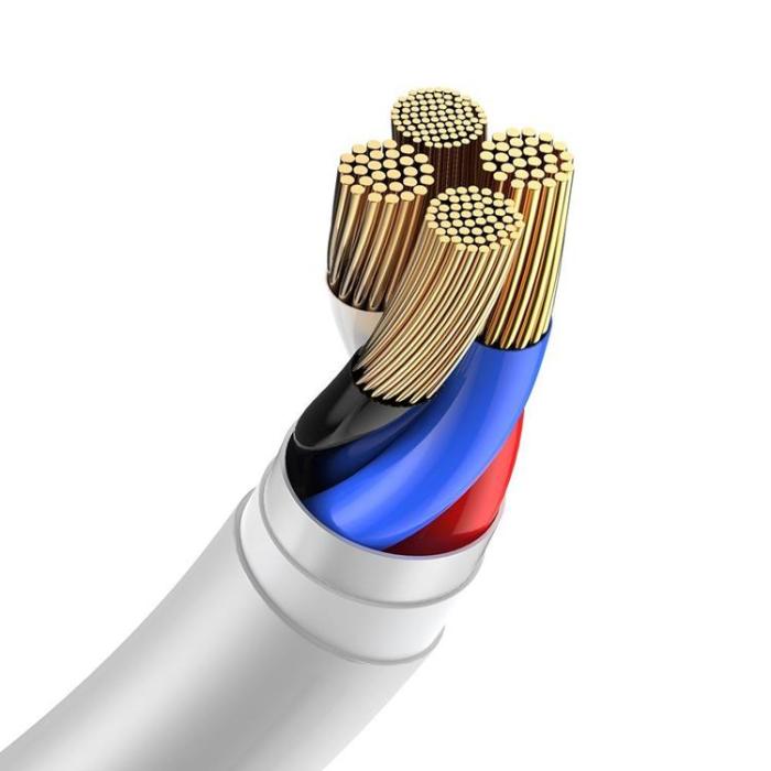 BASEUS - Baseus 2x USB-A till Lightning kabel 1.5m - Vit