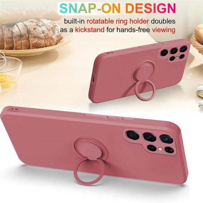 A-One Brand - Mobilskal till Galaxy S25 Ultra Ring Kickstand med Rem