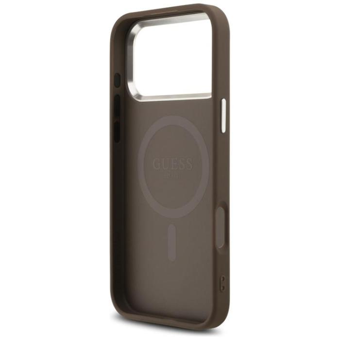 Guess - Guess iPhone 17 Pro Max Mobilskal MagSafe 4G Triangle Logo - Brun