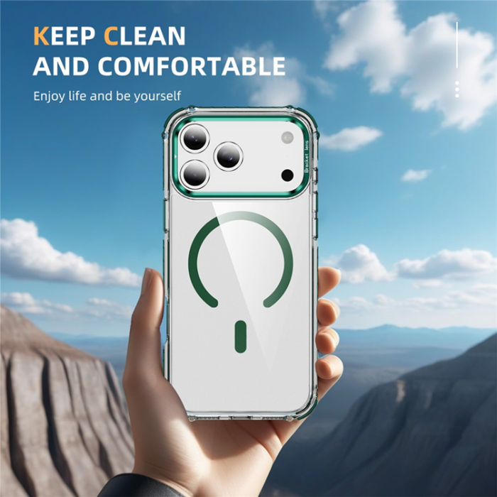 A-One Brand - iPhone 17 Pro Max Mobilskal MagSafe Kickstand - Grön