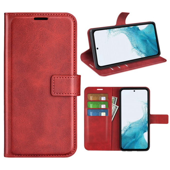 A-One Brand - Galaxy A54 5G Plånboksfodral Calf Flip Folio - Röd