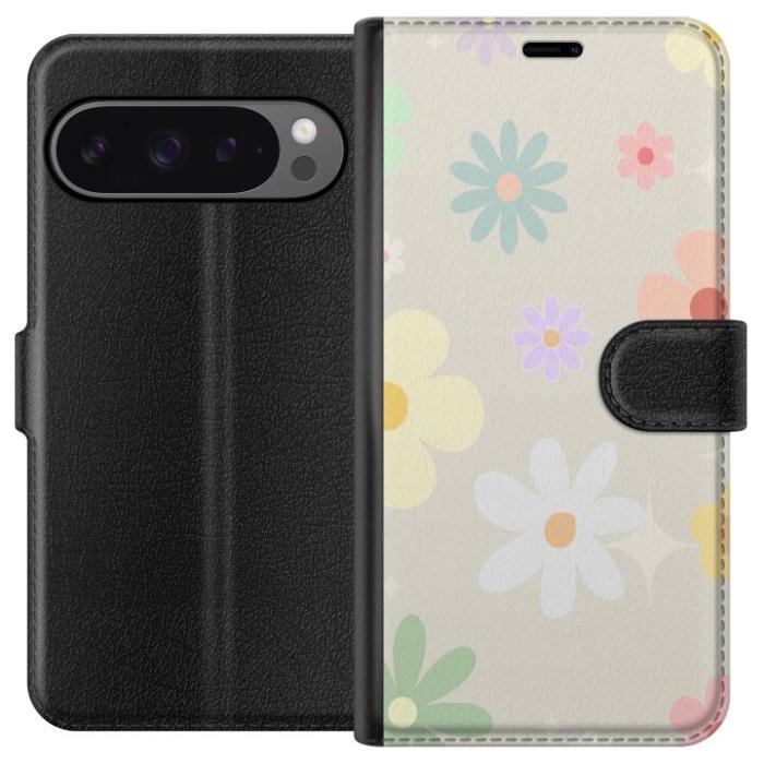 iSecrets - Plånboksfodral till Google Pixel 9 Pro XL med fejdande blommor