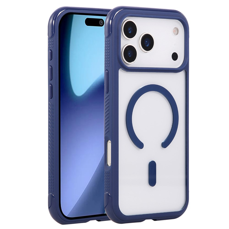 iPhone 17 Pro Max Mobilskal MagSafe TPU+PC Transparent - Blå | 2353 | AlltMobil