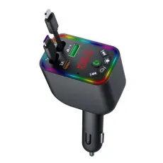 OEM - L5 Bil Bluetooth MP3-spelare med handsfree, FM-s&auml;ndare, snabb laddare, svart