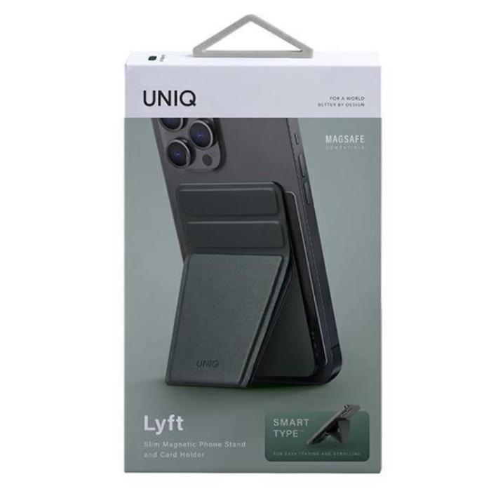 UTGATT5 - Uniq Lyft Magnetic Snap-on Telefonställ och Korthållare - Grön