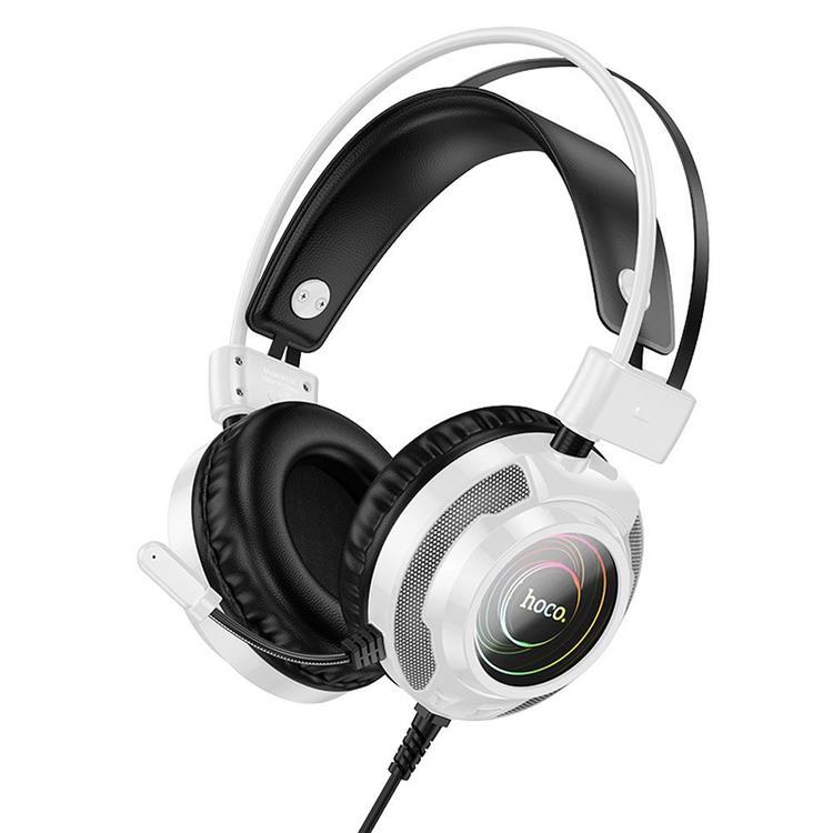 Hoco On-Ear Gaming Hörlurar USB-A/Jack 3.5mm - Vit | 505771 | AlltMobil