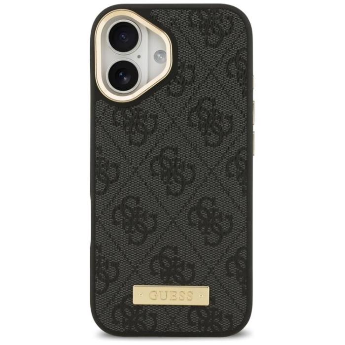 Guess - Guess iPhone 17 Mobilskal MagSafe 4G Logo Plate - Svart