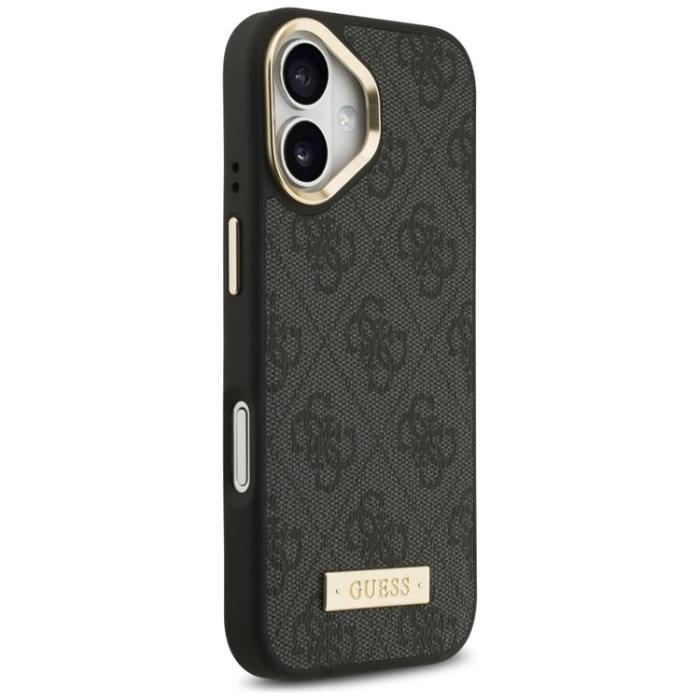 Guess - Guess iPhone 17 Mobilskal MagSafe 4G Logo Plate - Svart