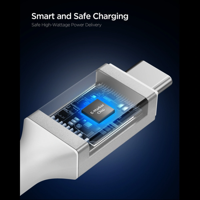 Spigen - Spigen USB-C till USB-C 240W Kabel 150cm EB24015CC