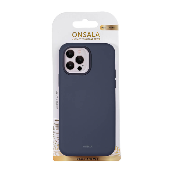 Onsala - Onsala iPhone 14 Pro Max Mobilskal Silikon - Mörkblå