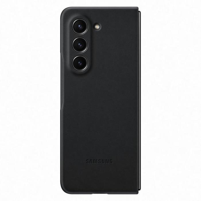 Samsung - Samsung Galaxy Z Fold 5 Mobilskal PU Läder - Svart