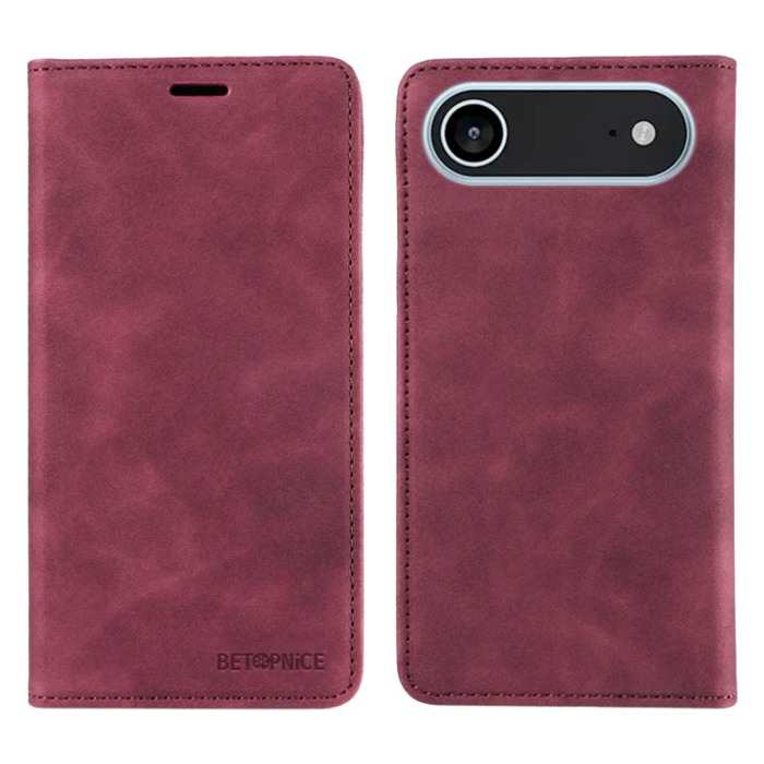 BETOPNICE - Betopnice iPhone 17 Air Plånboksfodral Magnetic RFID Blocking - Röd