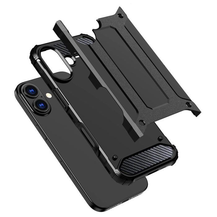A-One Brand - iPhone 17 Mobilskal Hybrid Armor - Svart