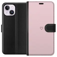 Gustaf - Pl&aring;nboksfodral till Apple iPhone 14 Plus med Litet Hj&auml;rta
