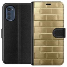 iSecrets - Pl&aring;nboksfodral till Motorola Moto E32s med Gyllene Murstenar
