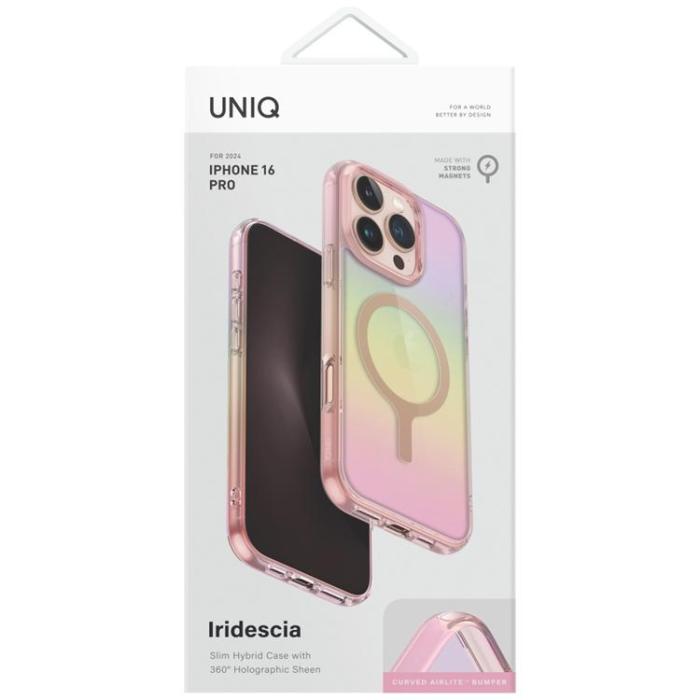 UNIQ - UNIQ iPhone 16 Pro Mobilskal MagSafe Iridescia - Pink Prism