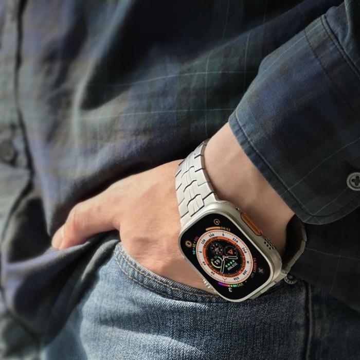 Just Mobile - Just Mobile Apple Watch Ultra 1/2 (49mm) Armband Titan - Silver